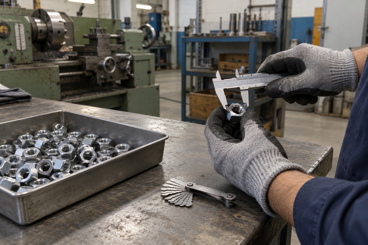 Control dimensional de tuercas hexagonales